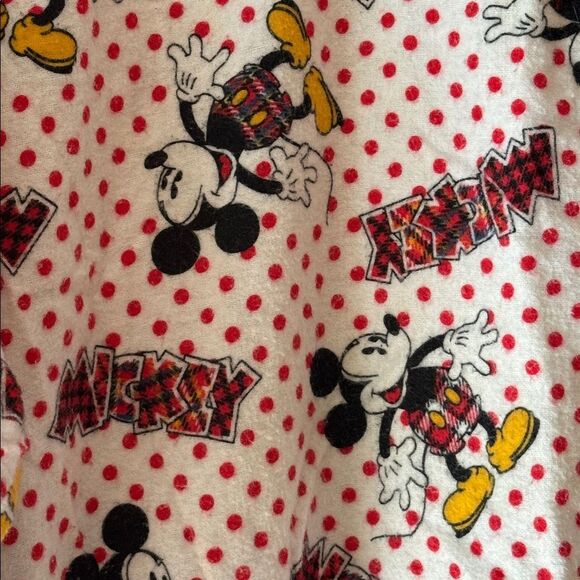 Mickey & Co. Disney Vintage 80s 90s Flannel Mickey Mouse Nightshirt - Picture 10 of 12